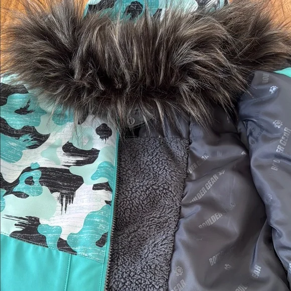 Boulder Gear Kids' Teal Camo Jacket - Picture 3 of 7